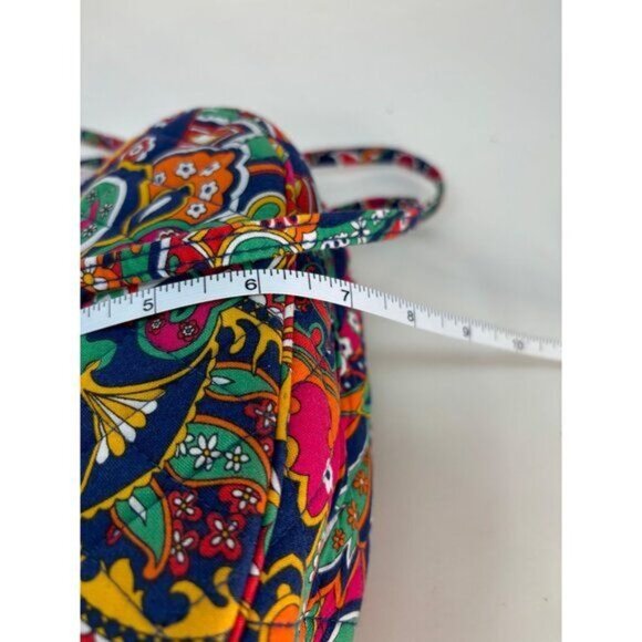 Vera Bradley Cotton Carson Mini Shoulder Bag With Vibrant Floral Paisley Pattern - Picture 10 of 12